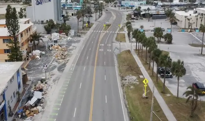 Towns have been left abandoned as Milton approaches
